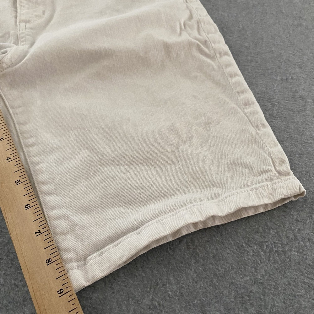 Garnet Hill Denim Shorts Womens 33w White 9in Inseam Casual Jean Stretch - Picture 12 of 14